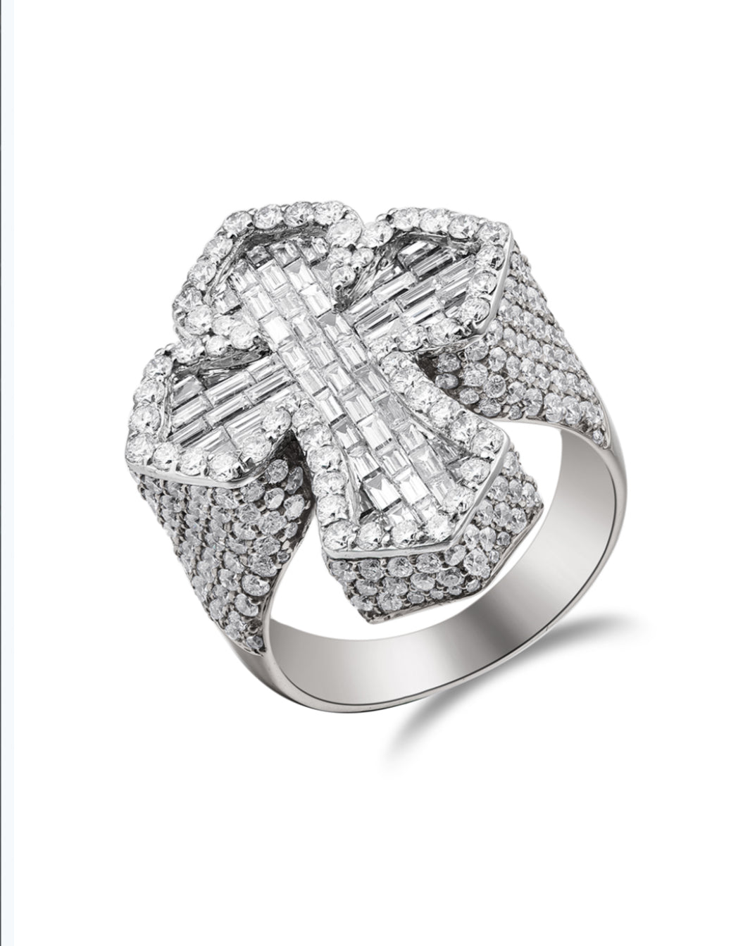6.35 CT Baguette Cross Ring