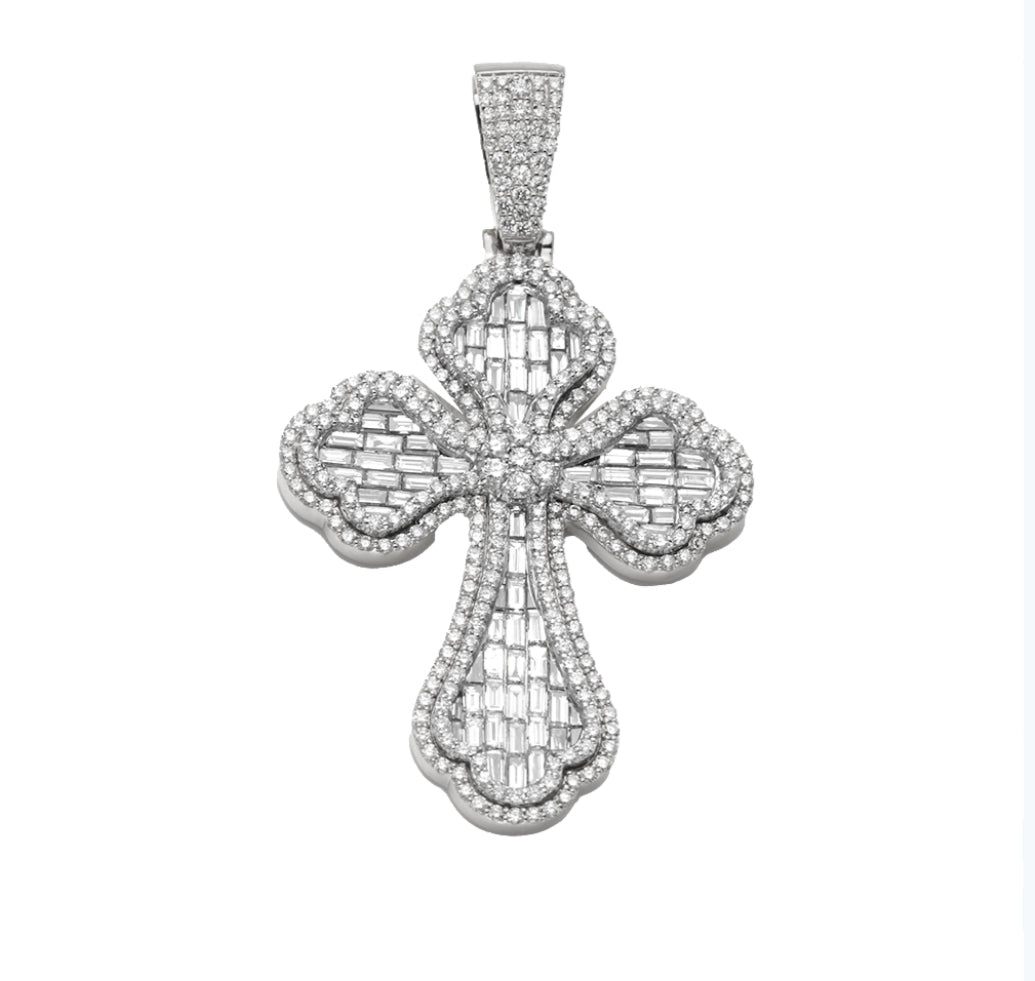 5.20 CT Baguette Diamond Cross