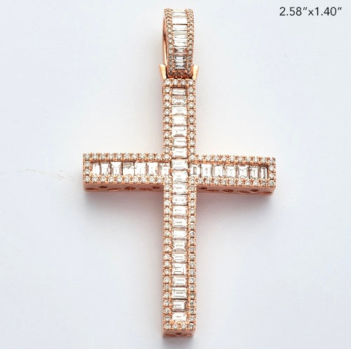 4.70 CT Baguette Diamond Cross