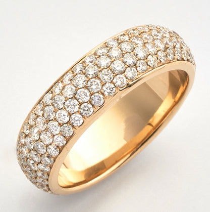 DIAMOND MENS 4-ROW PAVE ETERNITY BAND