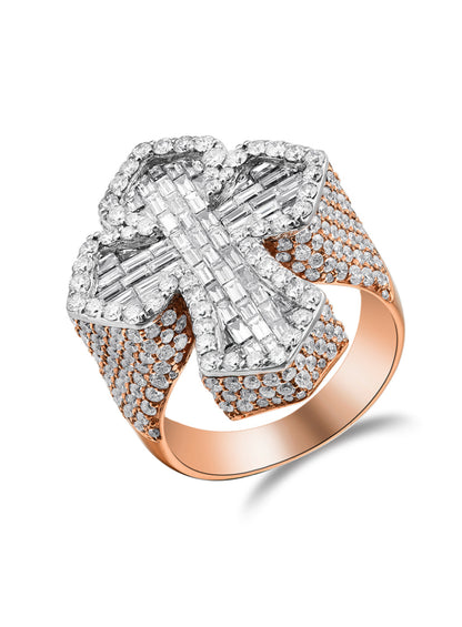 6.35 CT Baguette Cross Ring