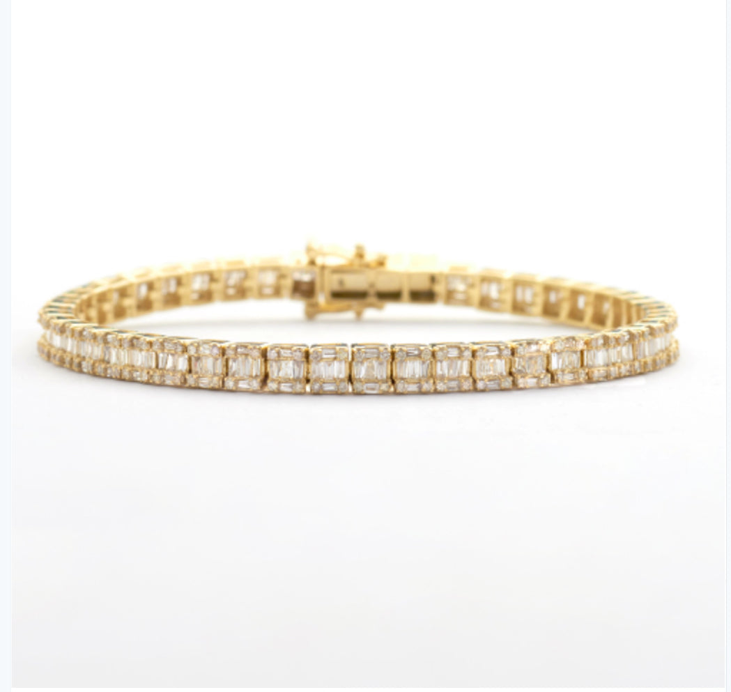 4.80CT Baguette Diamond Bracelet