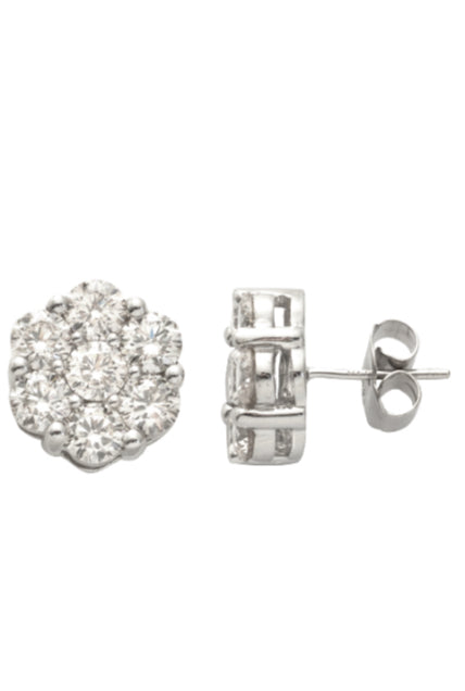 4.30CT Flower Earrings