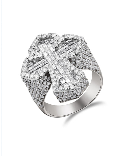 6.35 CT Baguette Cross Ring