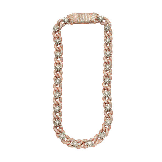 Diamond Infinity Flower Cuban Link