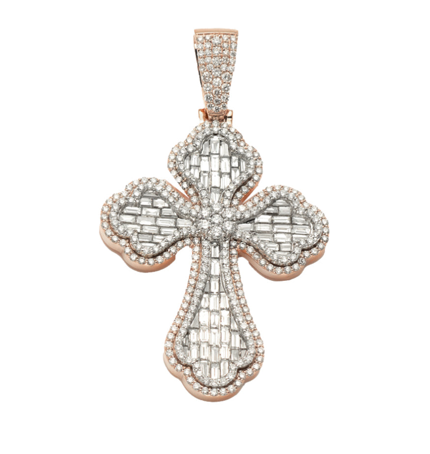 5.20 CT Baguette Diamond Cross