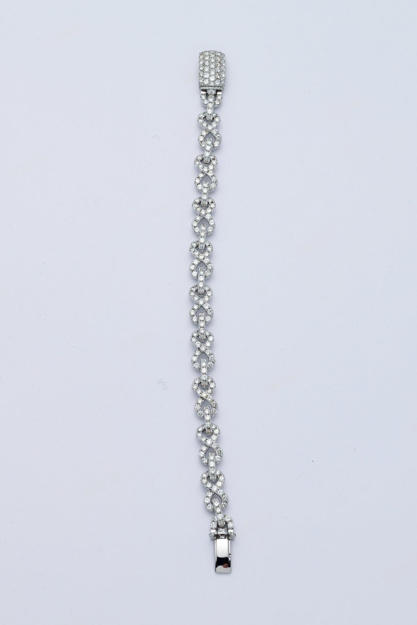 12.25CTW DIAMOND INFINITY ROLO LINK BRACELET