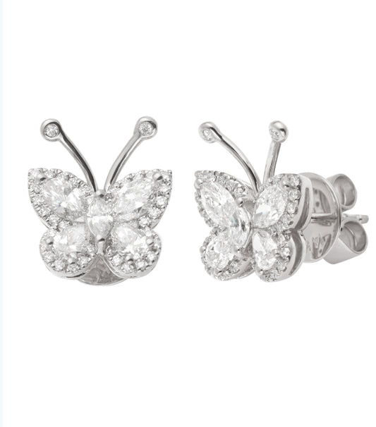 1.2CT Marquise & Oval Diamond Butterfly