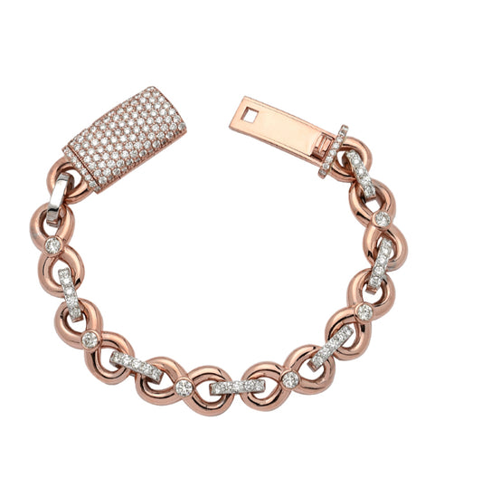 7CT DIAMOND INFINITY ROLO
LINK BRACELET