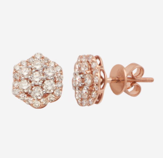 DIAMOND FLOWER EARRINGS