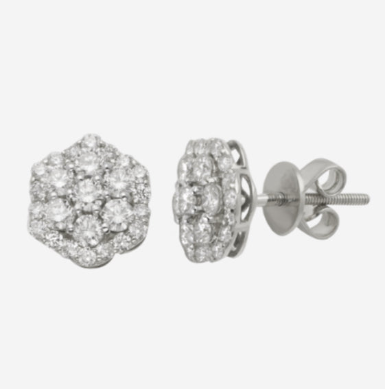 DIAMOND FLOWER EARRINGS