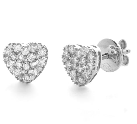 DIAMOND HEART CLUSTER EARRING