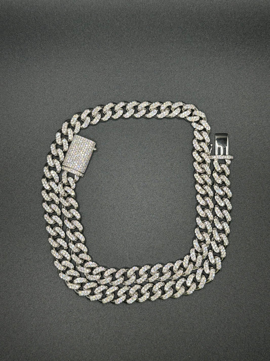 10MM White Gold Diamond Miami Cuban Link