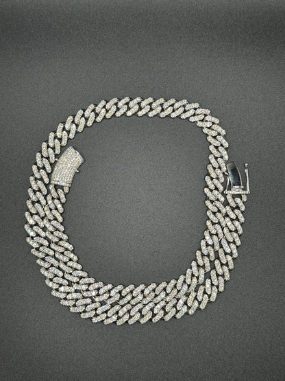 11MM White Gold Diamond Cuban Link