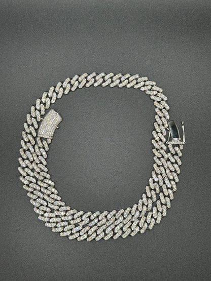 11MM White Gold Diamond Cuban Link