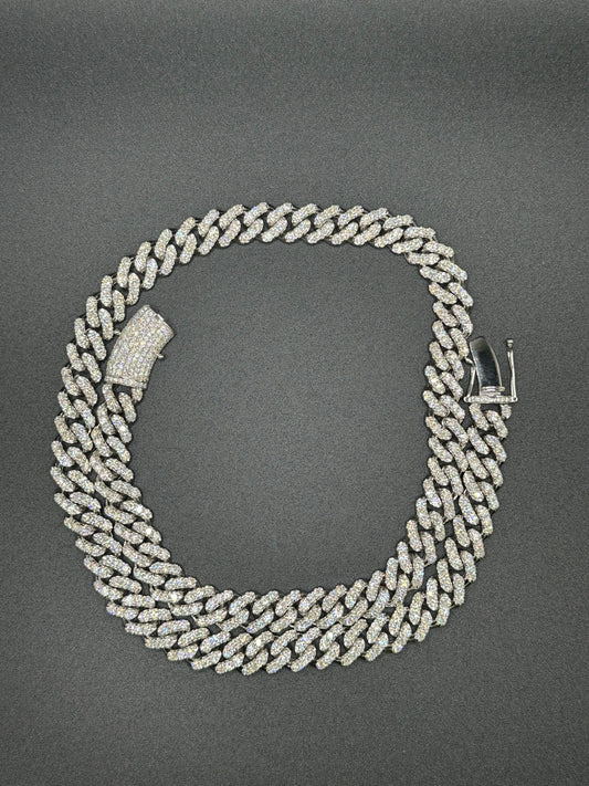 11MM White Gold Diamond Cuban Link