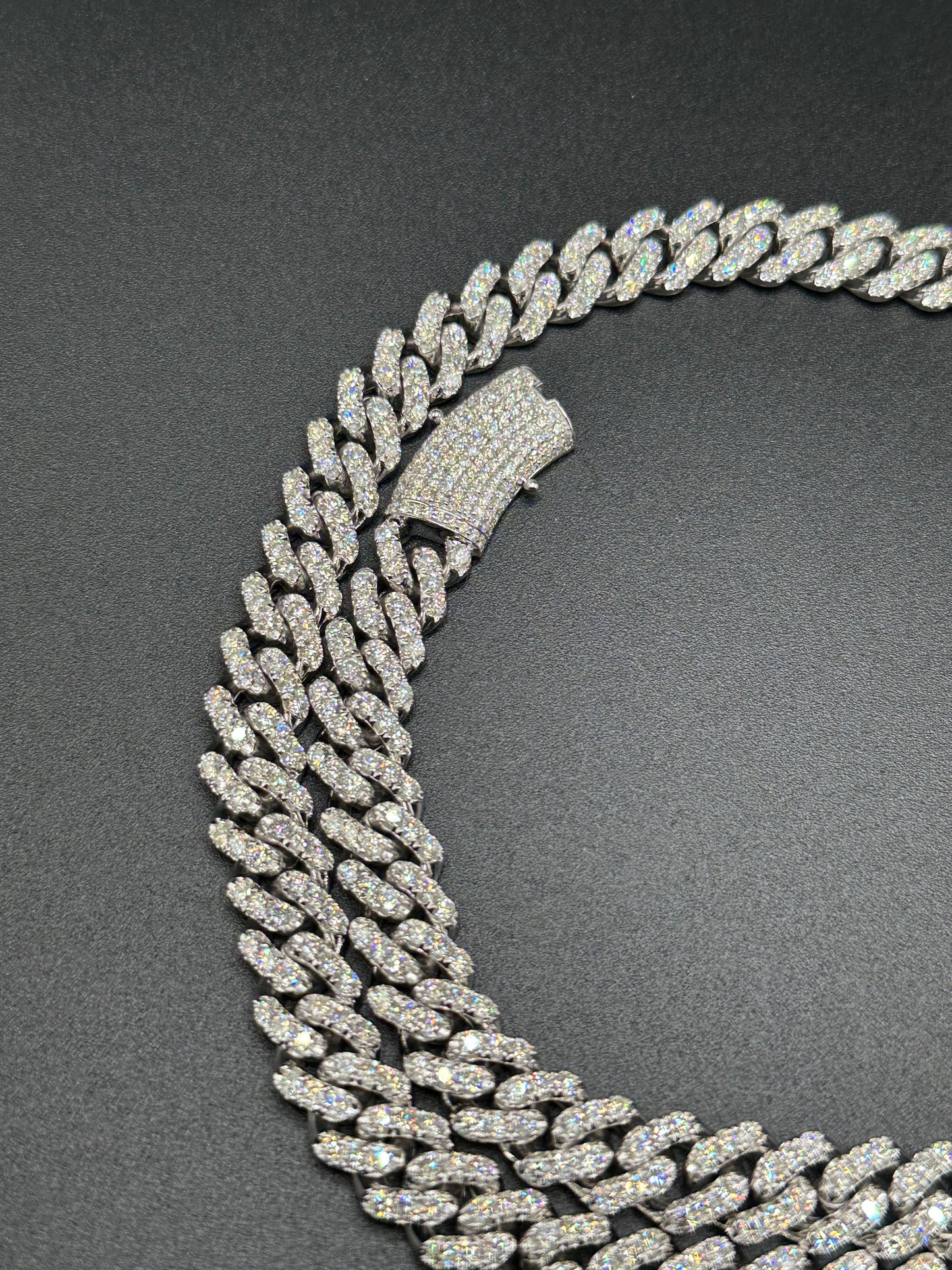 11MM White Gold Diamond Cuban Link