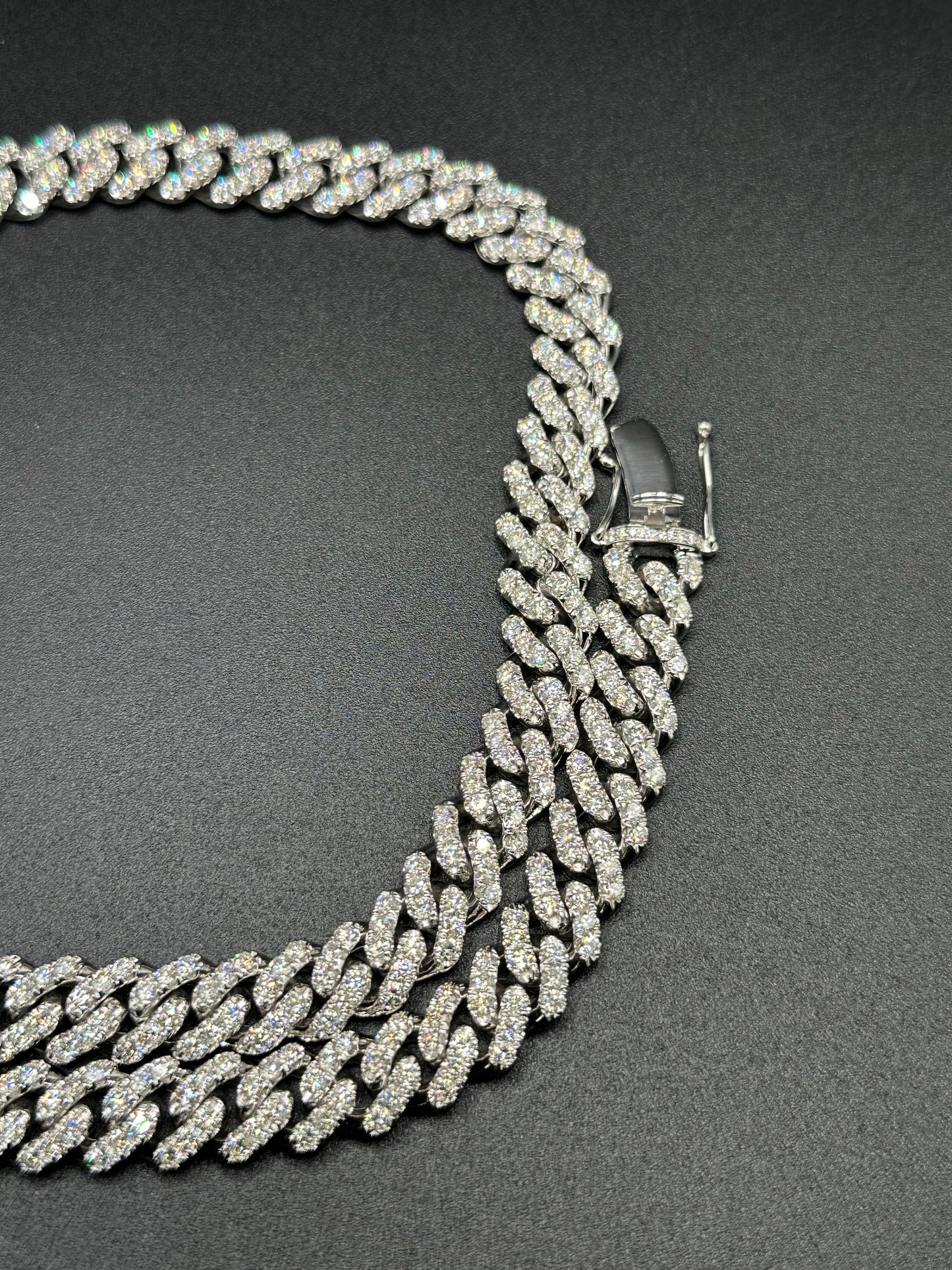 11MM White Gold Diamond Cuban Link