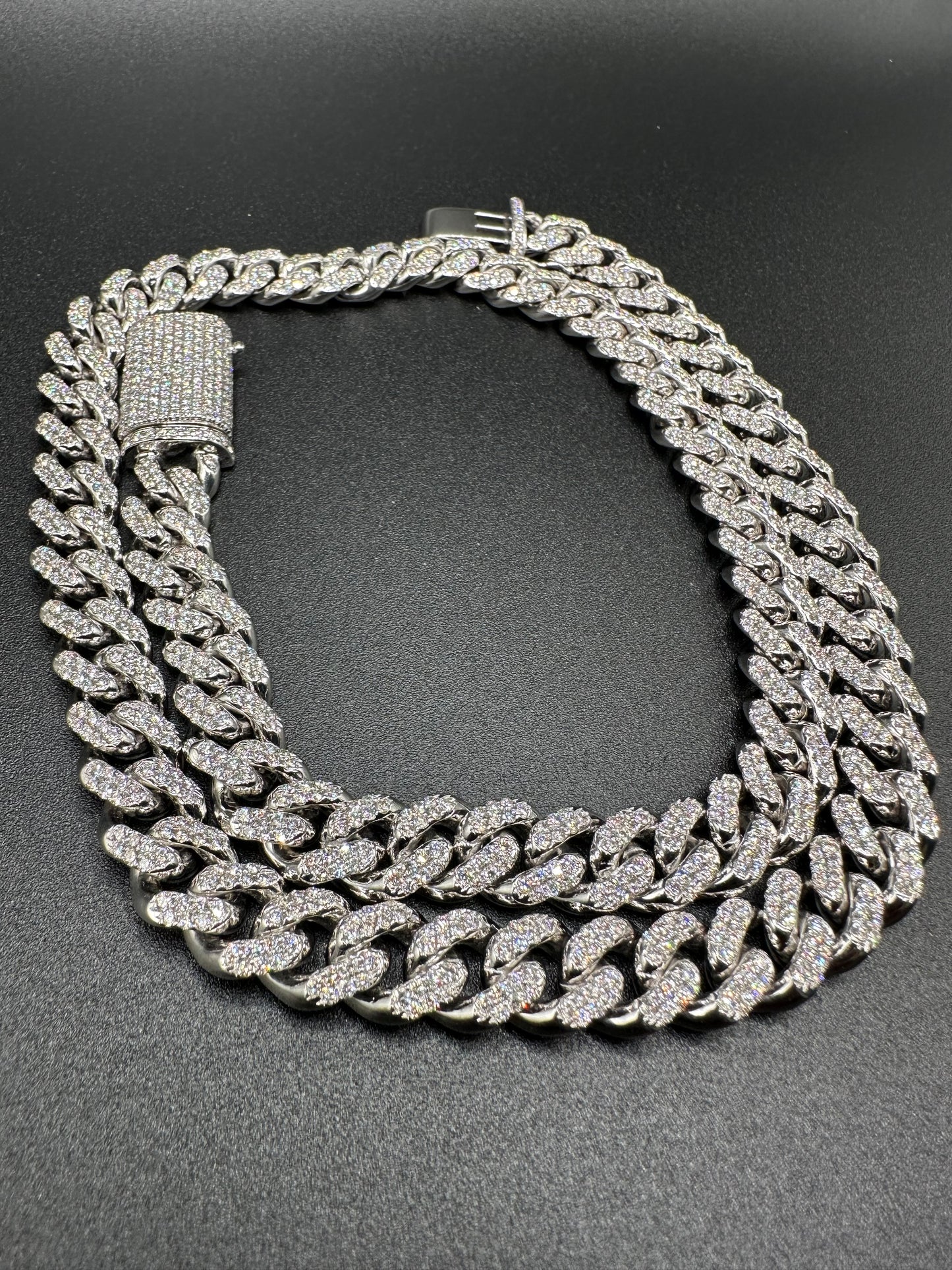 10MM White Gold Diamond Miami Cuban Link