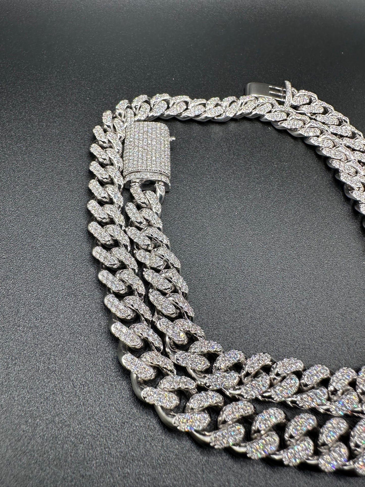 10MM White Gold Diamond Miami Cuban Link