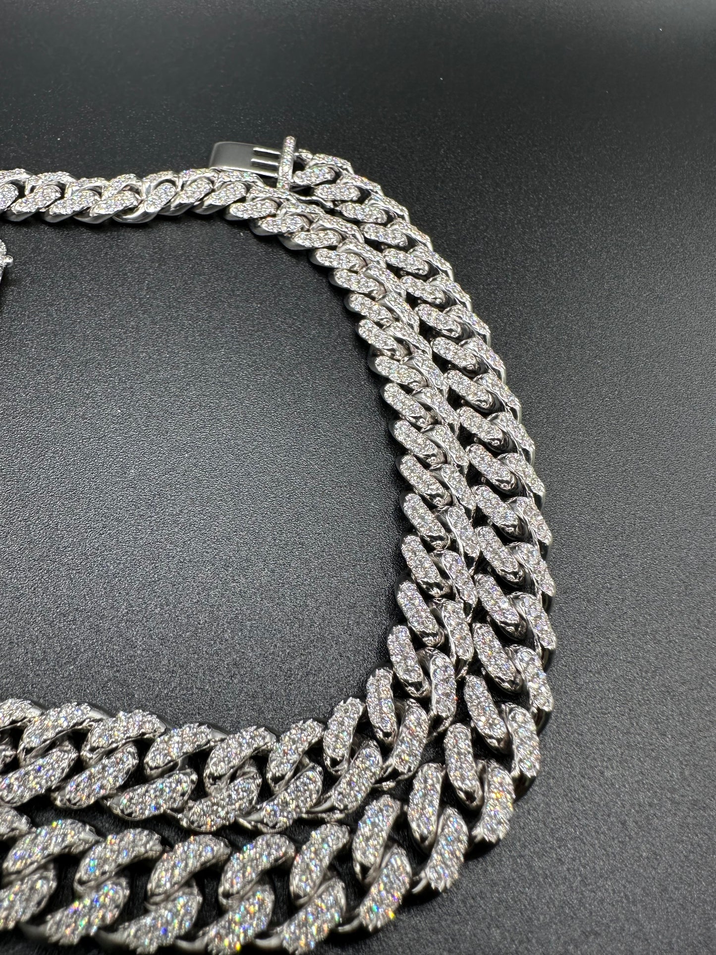 10MM White Gold Diamond Miami Cuban Link