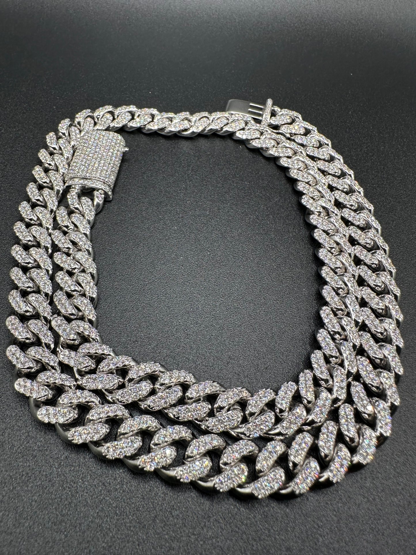 10MM White Gold Diamond Miami Cuban Link