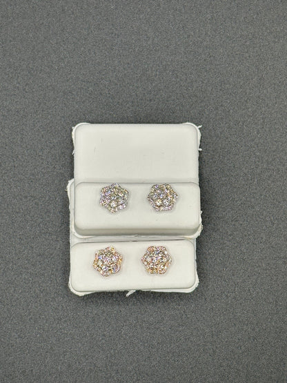 1 CT Flower Earrings