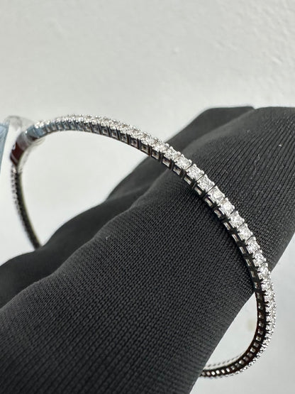 Eternity White Gold Flex Bangle